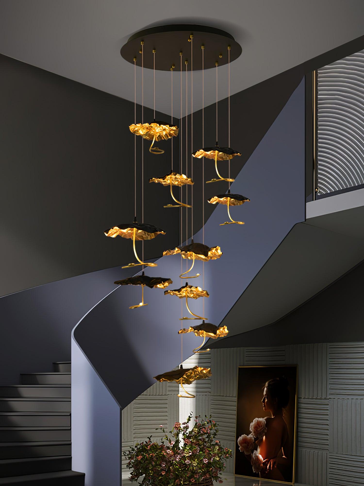 Aureate Cloud Brass Cluster Chandelier - Lamp Outdoor