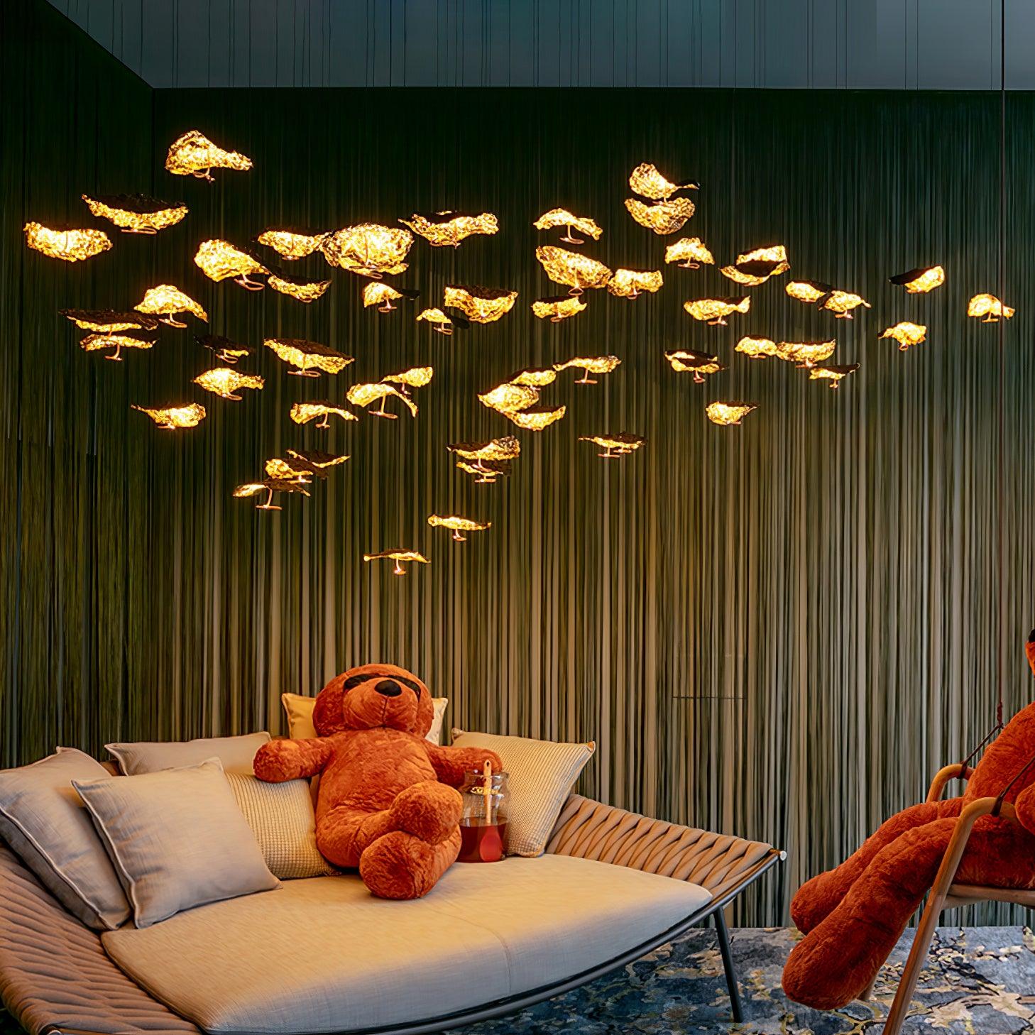 Aureate Cloud Brass Cluster Chandelier - Lamp Outdoor