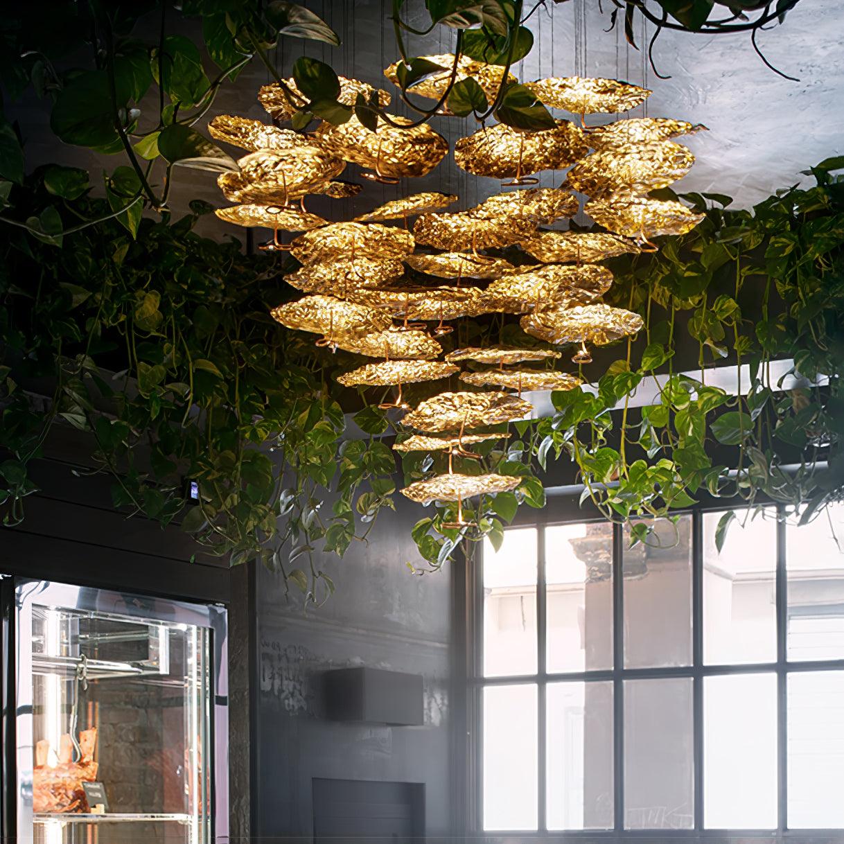 Aureate Cloud Brass Cluster Chandelier - Lamp Outdoor