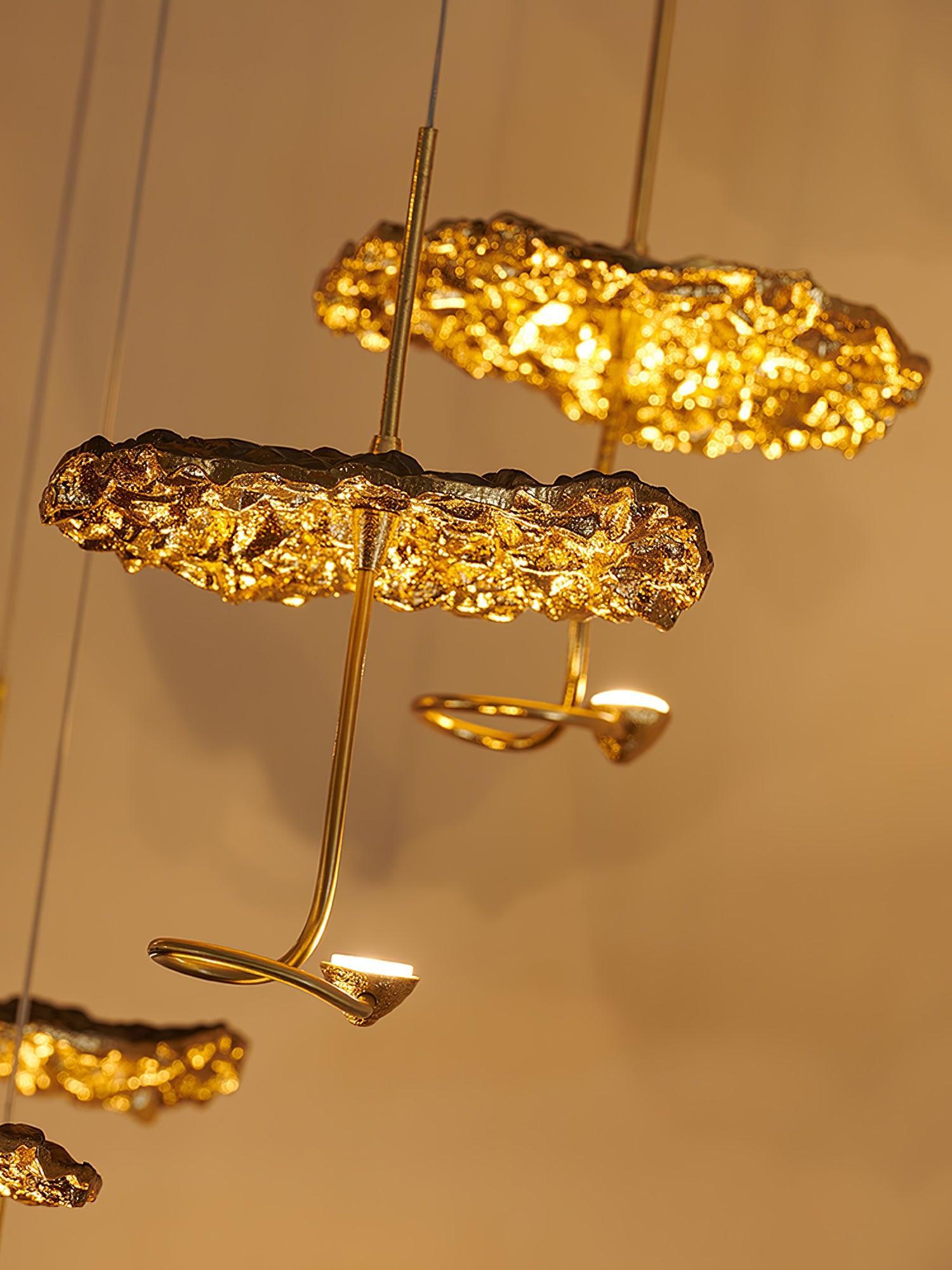 Aureate Cloud Brass Cluster Chandelier - Lamp Outdoor
