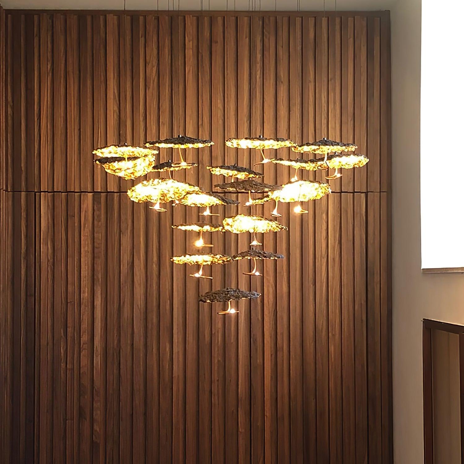 Aureate Cloud Brass Cluster Chandelier - Lamp Outdoor
