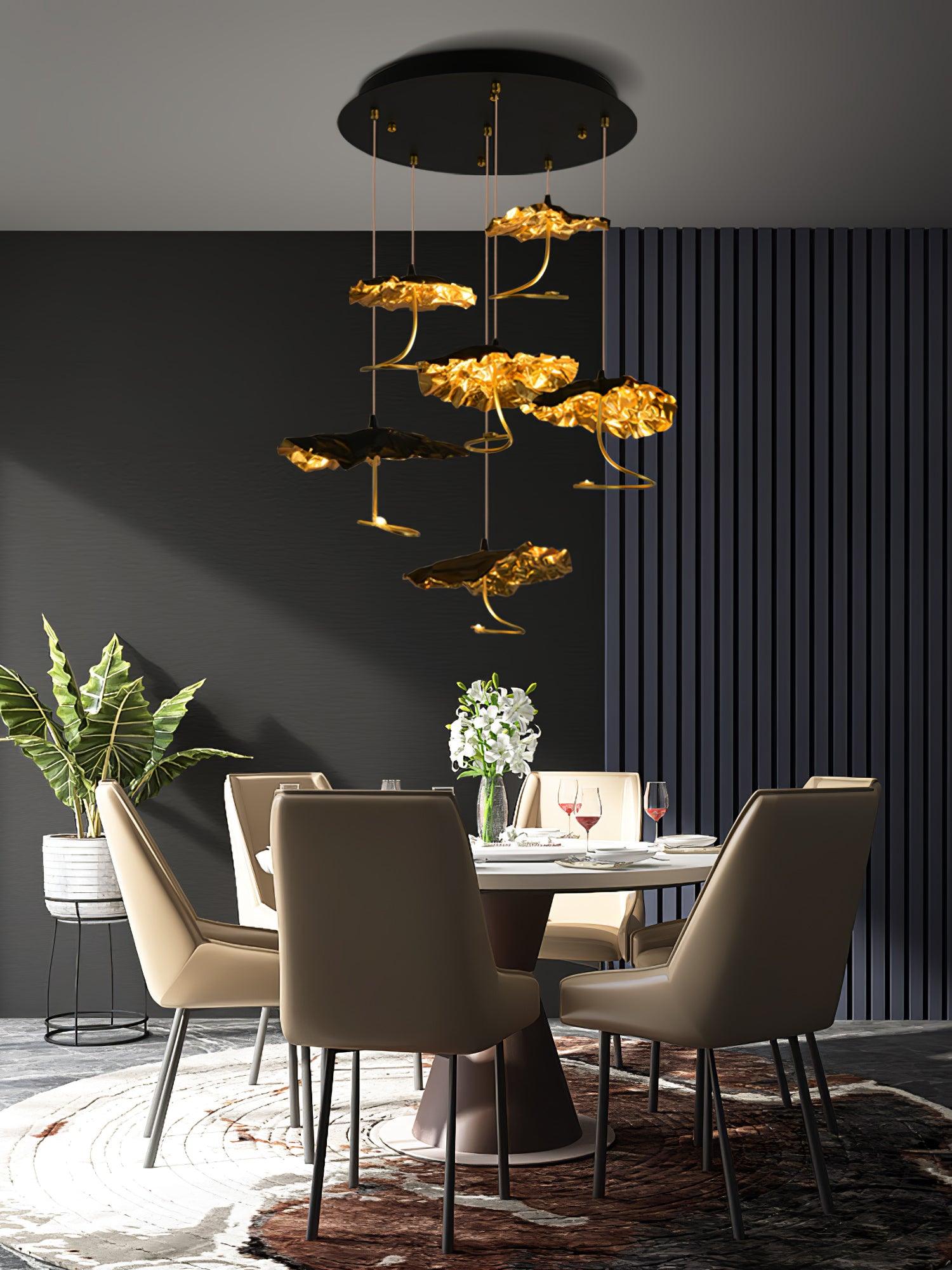 Aureate Cloud Brass Cluster Chandelier - Lamp Outdoor