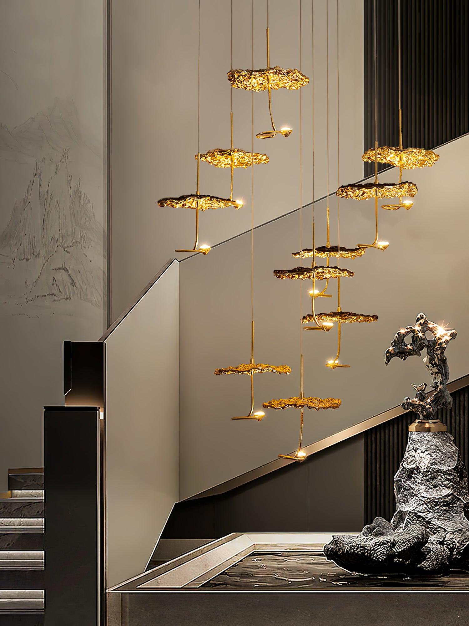 Aureate Cloud Brass Cluster Chandelier - Lamp Outdoor
