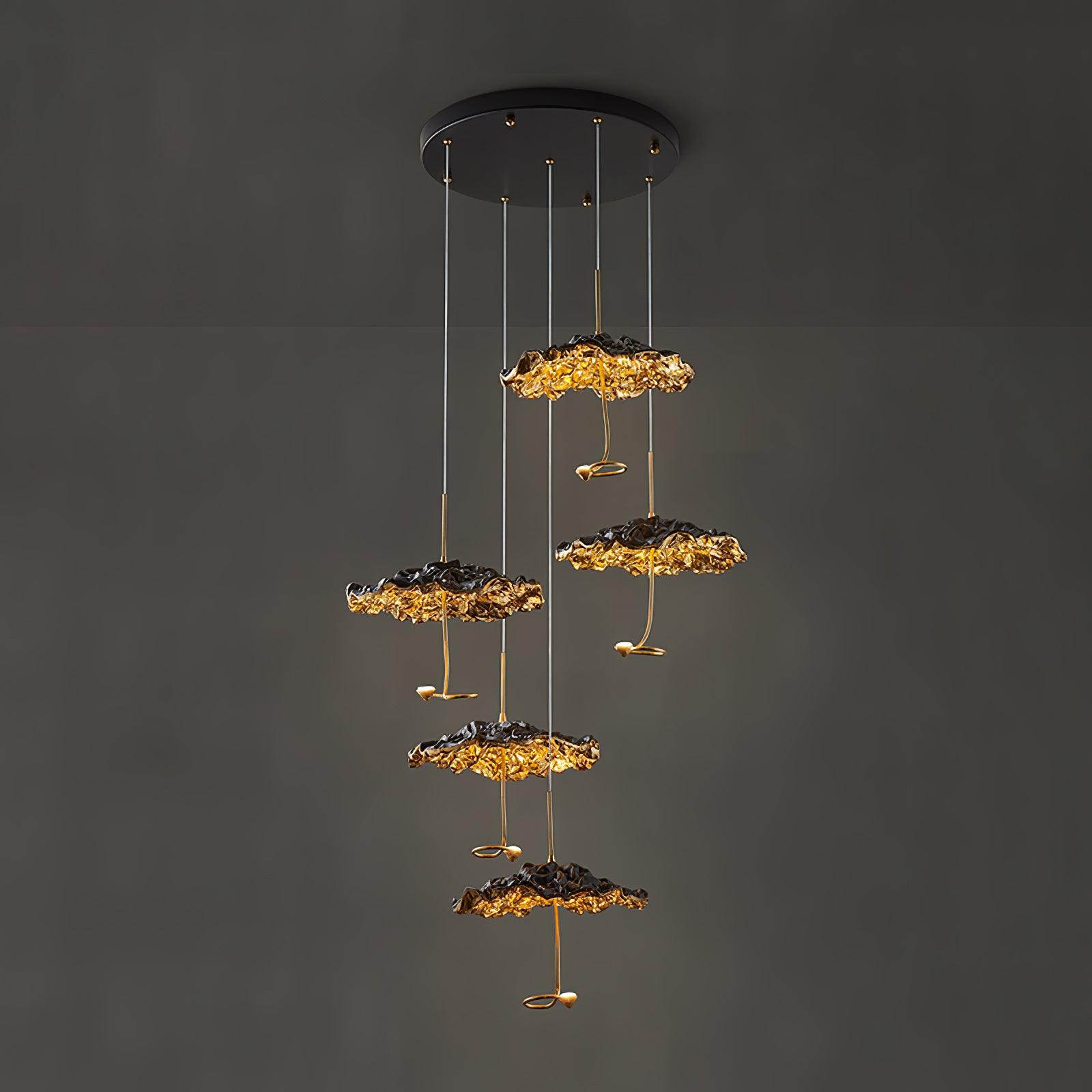 Aureate Cloud Brass Cluster Chandelier - Lamp Outdoor