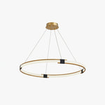 Lustra Chandelier Gold Ring LED Halo Modern - Letslighting