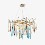Aurora Chandelier Teardrop Glass Luxe - Lamp Outdoor
