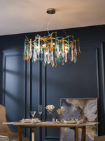 Aurora Chandelier Teardrop Glass Luxe - Lamp Outdoor