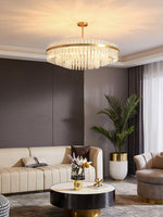 Gold & Clear Rod Chandelier - Lamp Outdoor