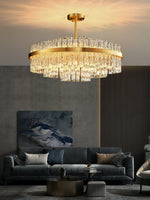 Gold & Clear Rod Chandelier - Lamp Outdoor