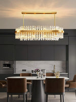 Gold & Clear Rod Chandelier - Lamp Outdoor