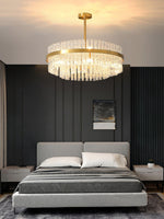 Gold & Clear Rod Chandelier - Lamp Outdoor