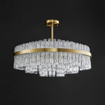 Gold & Clear Rod Chandelier - Lamp Outdoor