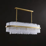 Gold & Clear Rod Chandelier - Lamp Outdoor