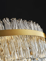 Gold & Clear Rod Chandelier - Lamp Outdoor