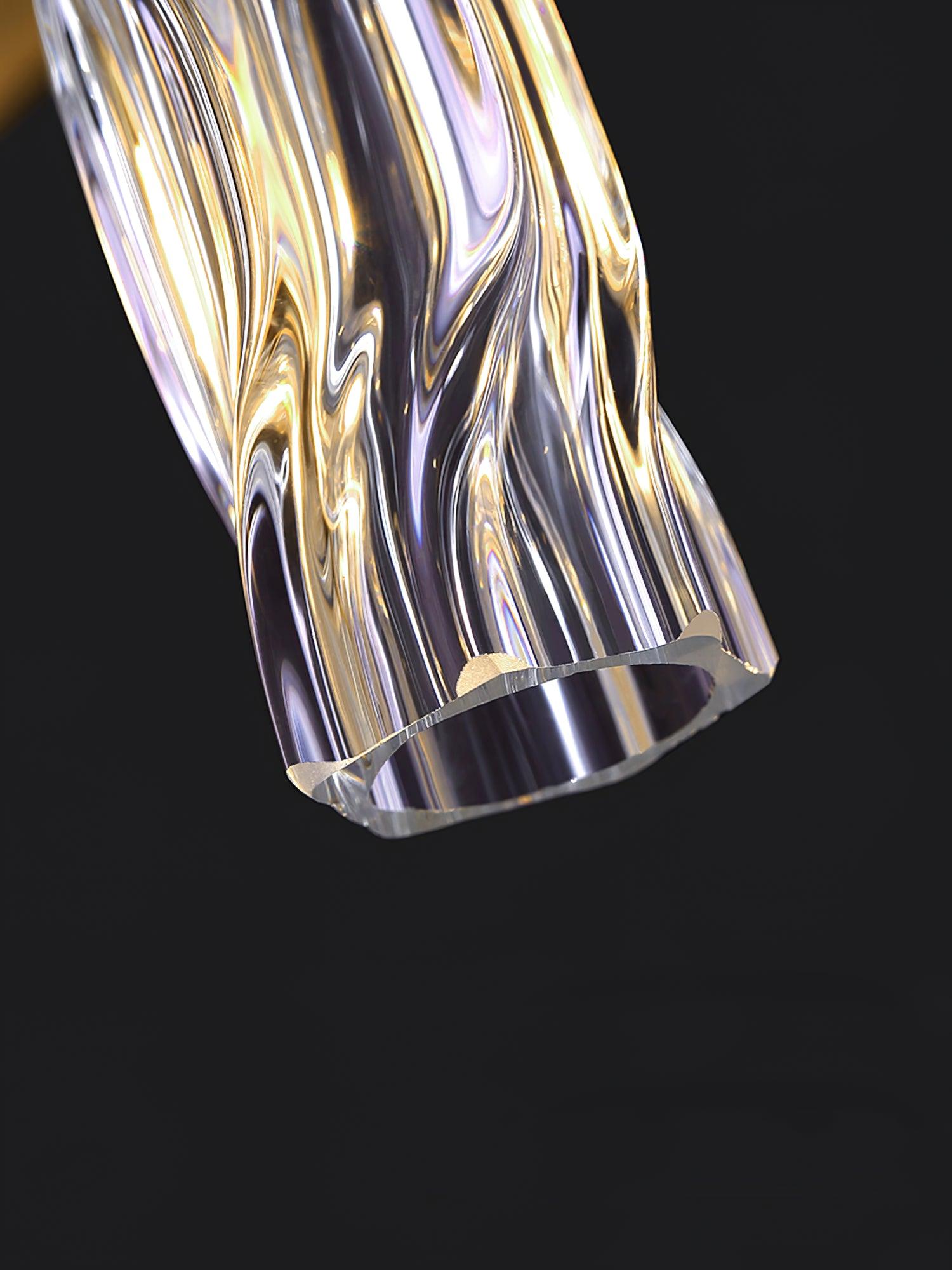 Gold & Clear Rod Chandelier - Lamp Outdoor
