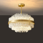 Gold & Clear Rod Chandelier - Lamp Outdoor