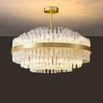 Gold & Clear Rod Chandelier - Lamp Outdoor