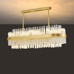 Gold & Clear Rod Chandelier - Lamp Outdoor