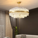Gold & Clear Rod Chandelier - Lamp Outdoor