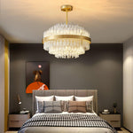 Gold & Clear Rod Chandelier - Lamp Outdoor