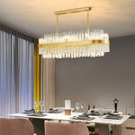 Gold & Clear Rod Chandelier - Lamp Outdoor