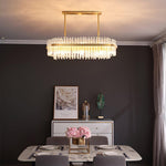 Gold & Clear Rod Chandelier - Lamp Outdoor