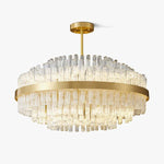 Gold & Clear Rod Chandelier - Lamp Outdoor