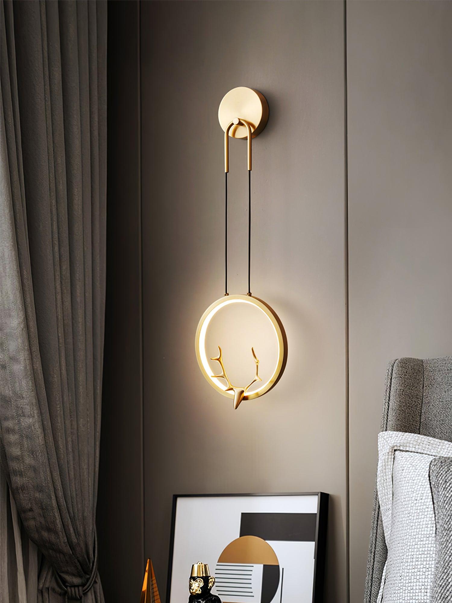 Golden Antler Wall Light - Lamp Outdoor