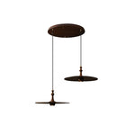 Syrinyra Sculptural Wood Disc Pendant Light - Lamp Outdoor