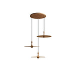 Syrinyra Sculptural Wood Disc Pendant Light - Lamp Outdoor