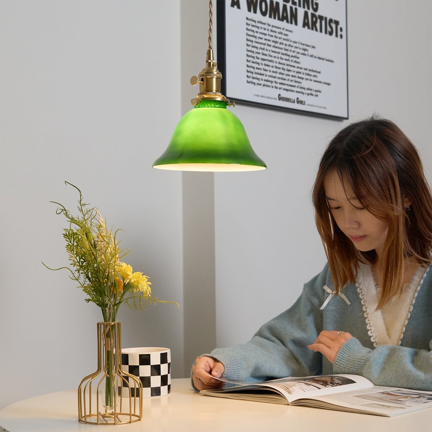 Green Bell Pendant Light - Lamp Outdoor