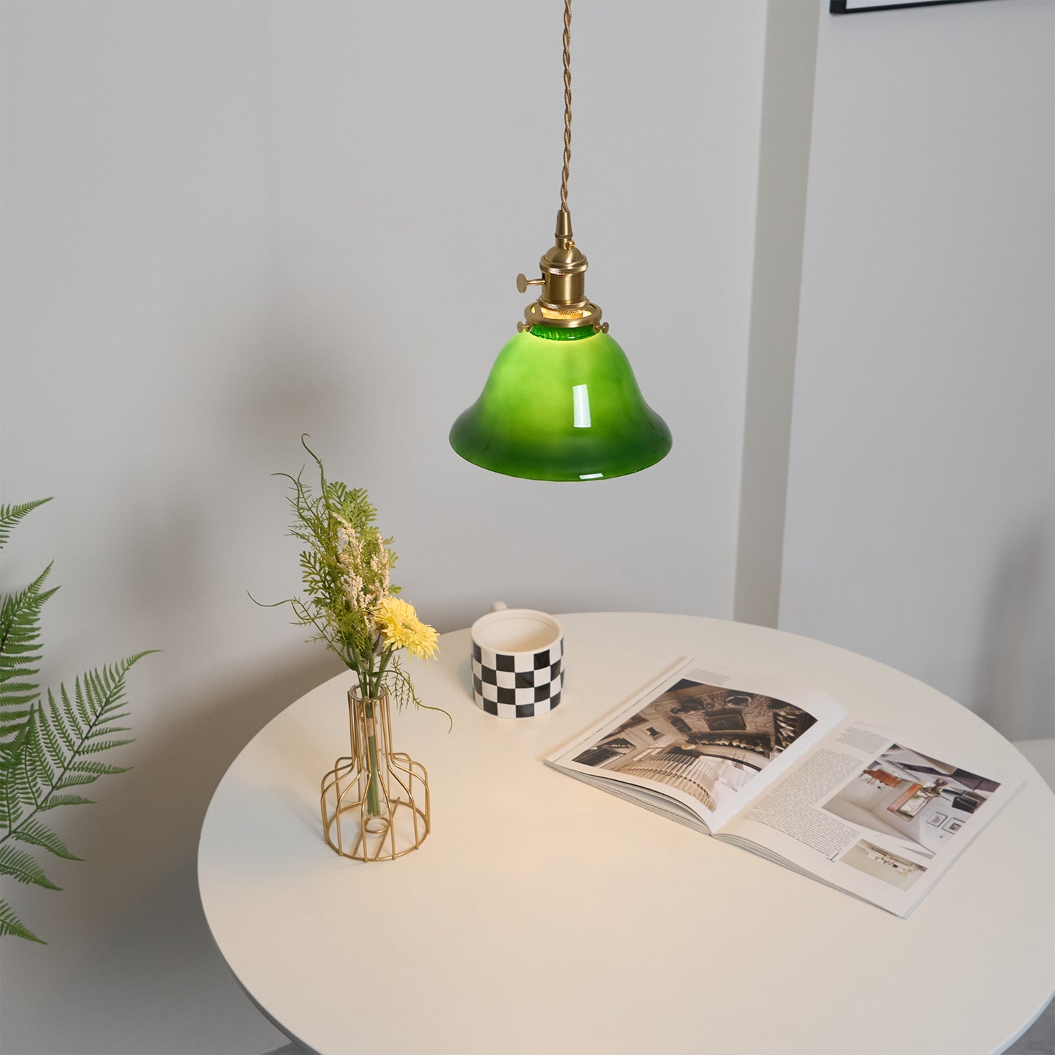 Green Bell Pendant Light - Lamp Outdoor