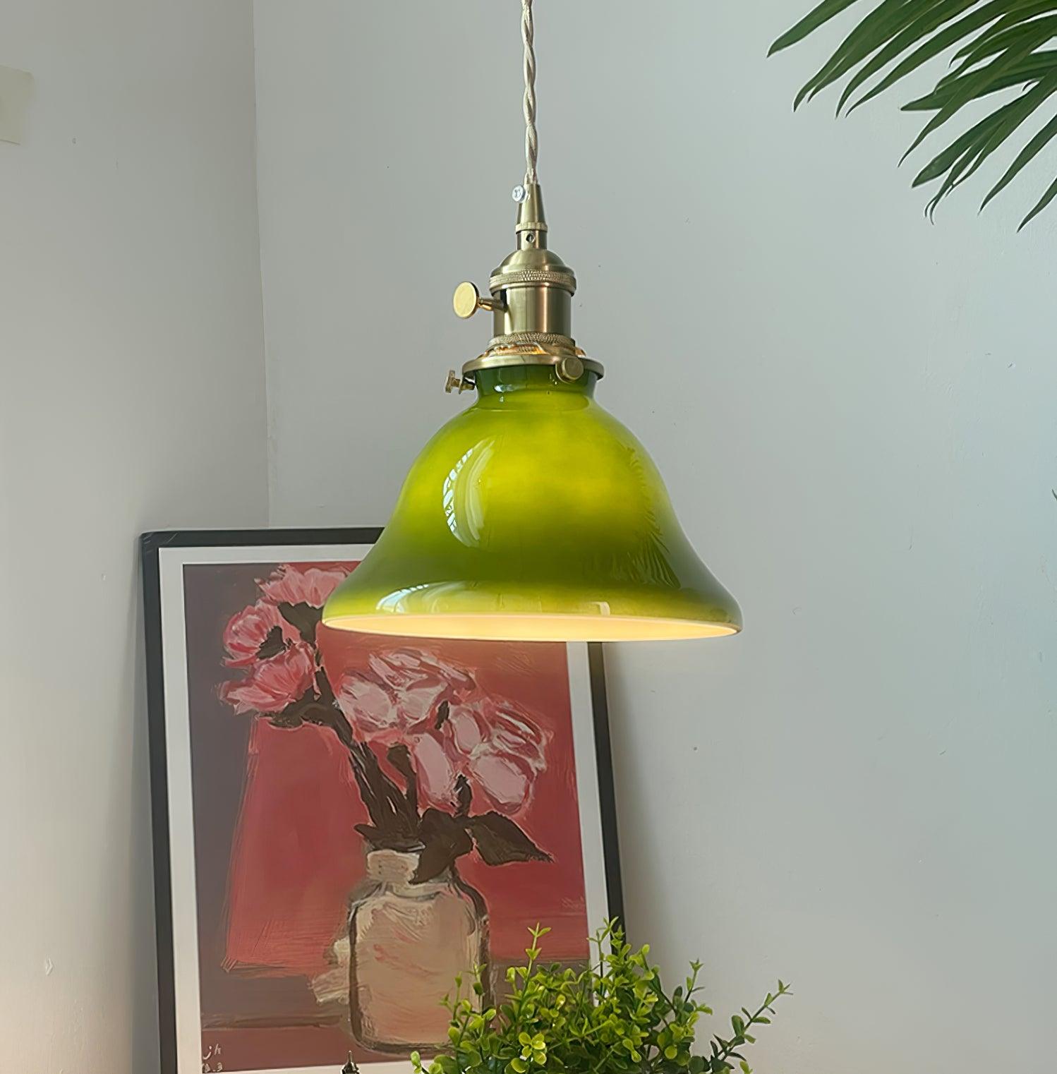 Green Bell Pendant Light - Lamp Outdoor