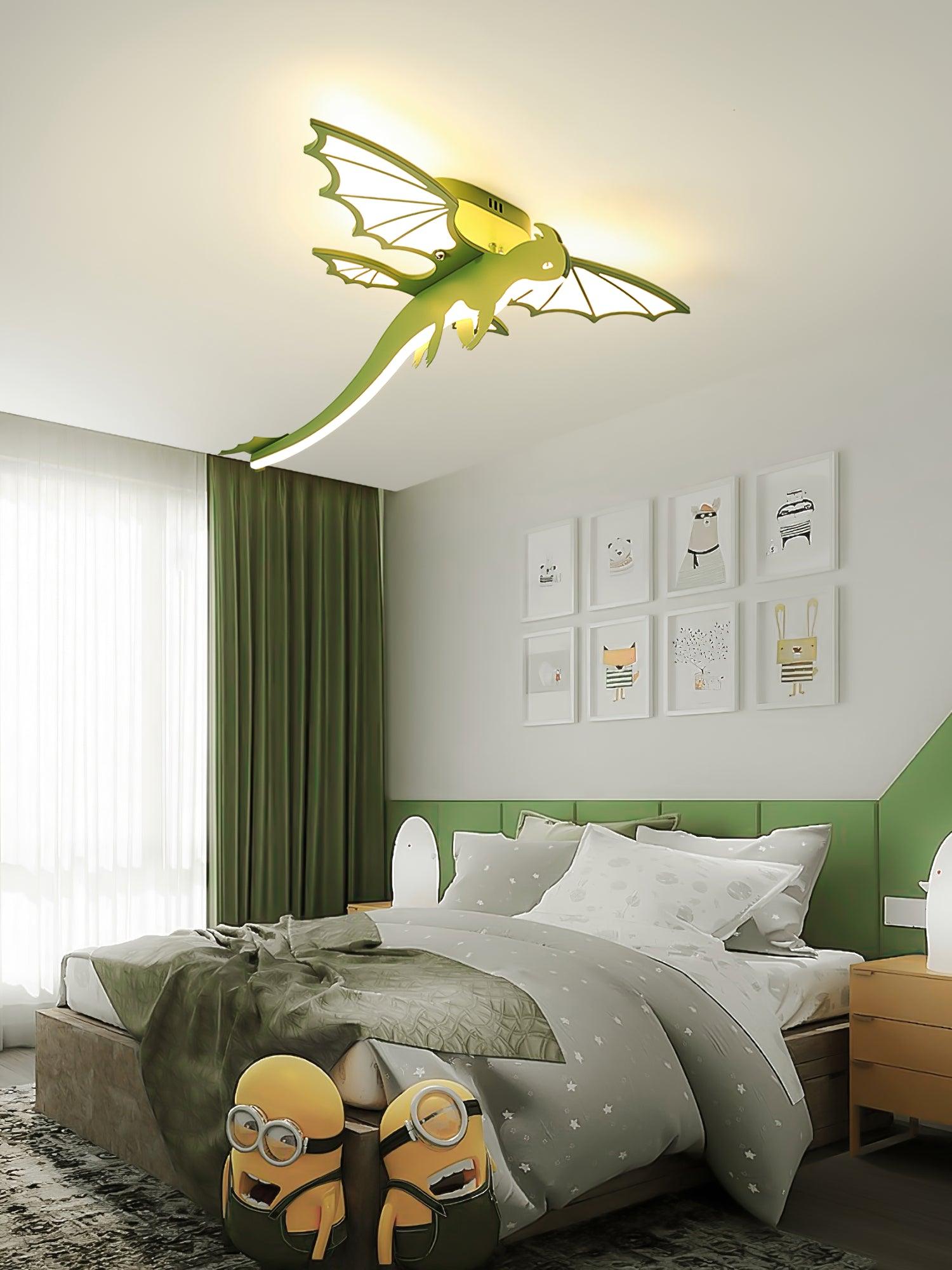 Green Dinosaur Ceiling Light - Lamp Outdoor