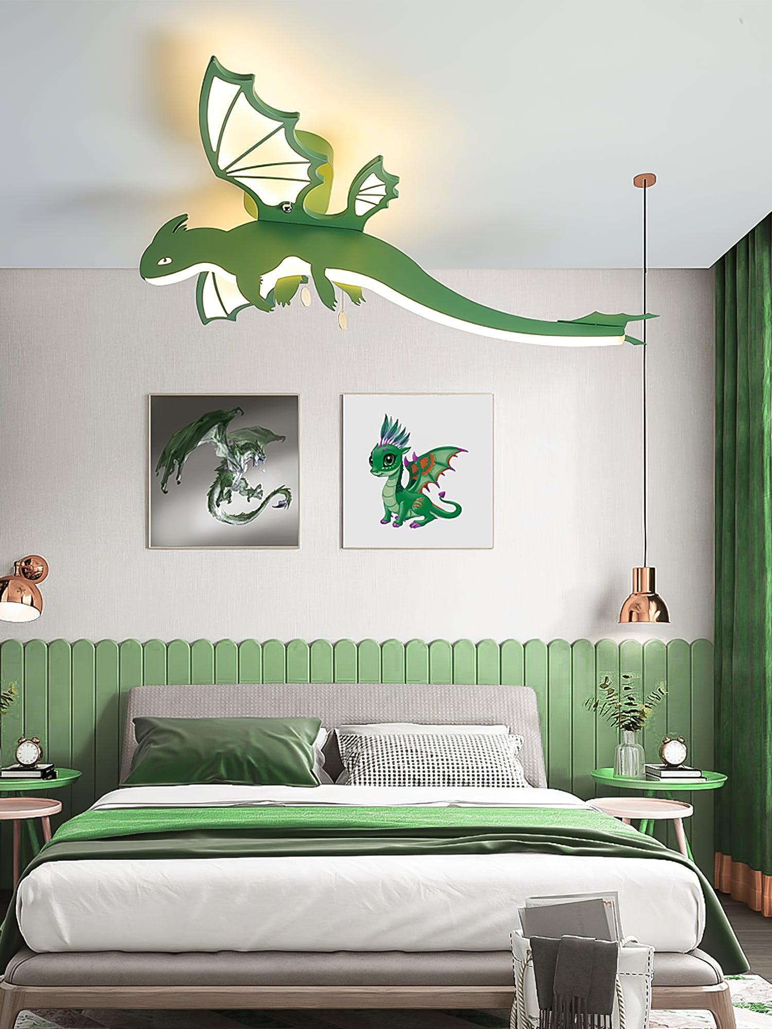 Green Dinosaur Ceiling Light - Lamp Outdoor