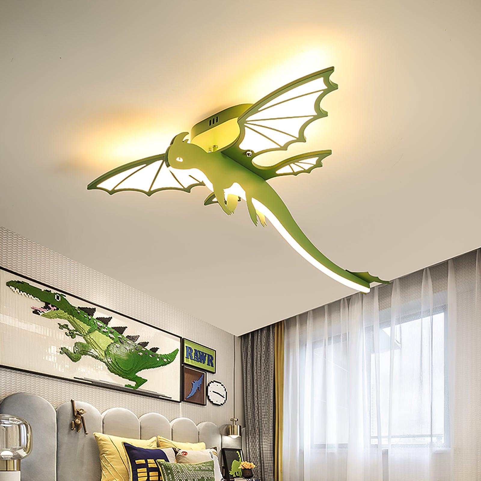 Green Dinosaur Ceiling Light - Lamp Outdoor