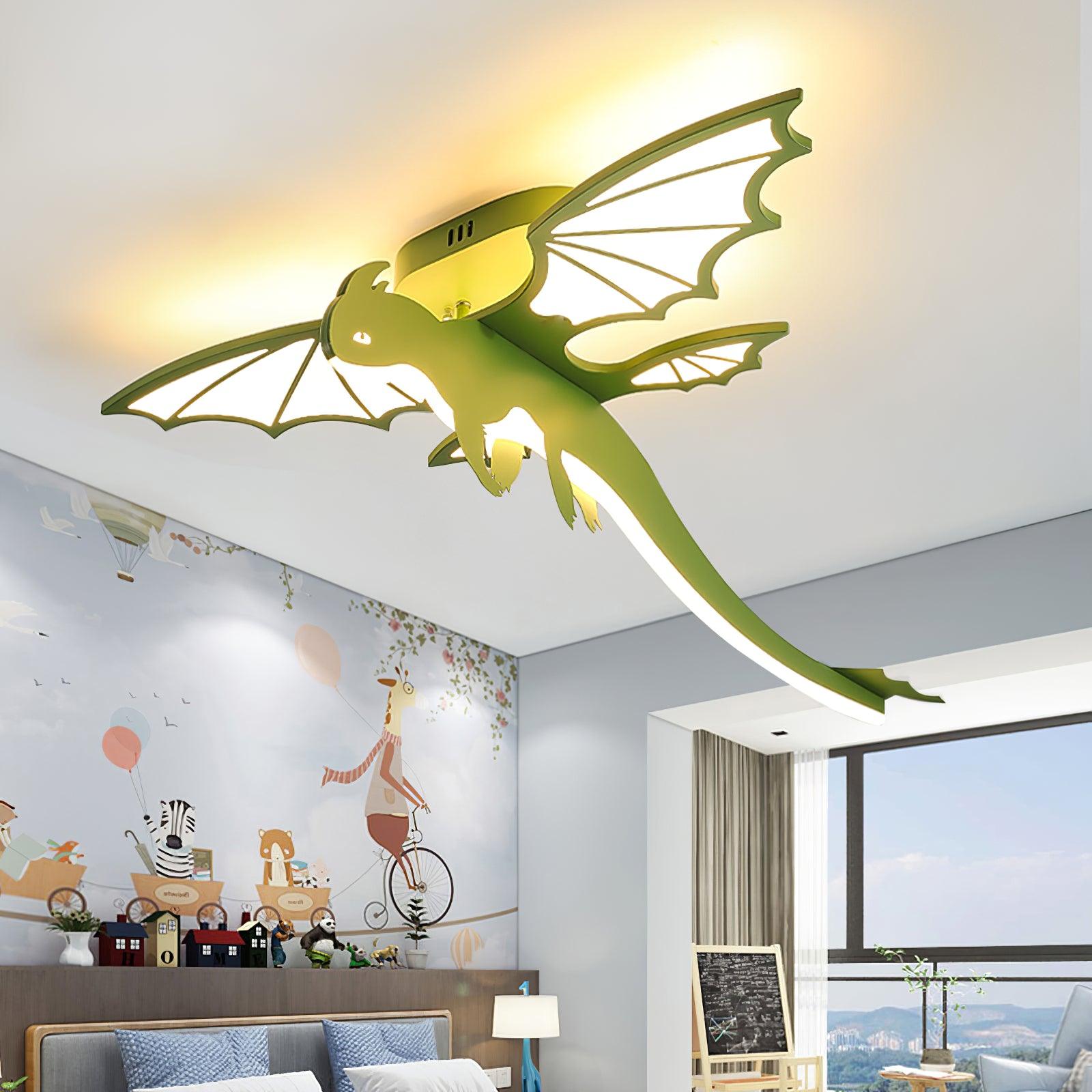 Green Dinosaur Ceiling Light - Lamp Outdoor