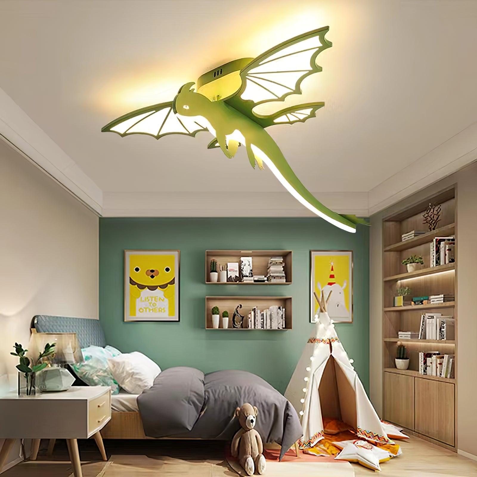 Green Dinosaur Ceiling Light - Lamp Outdoor