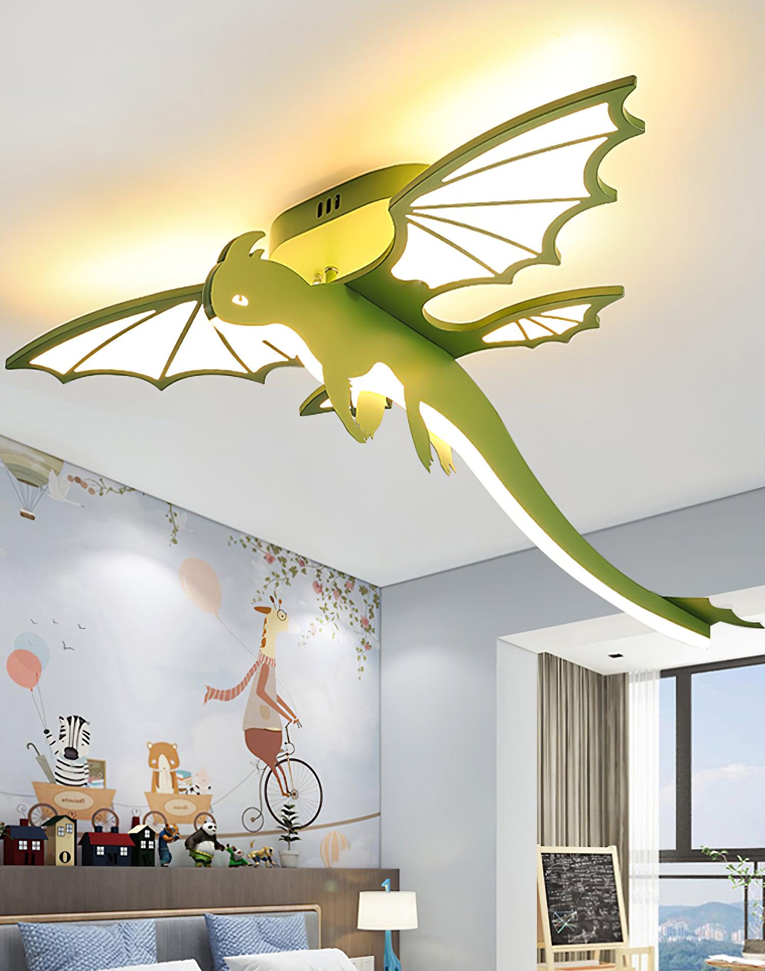 Green Dinosaur Ceiling Light - Lamp Outdoor