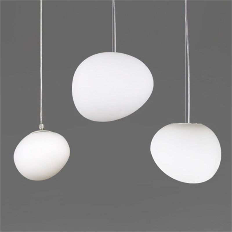 Gregg Stone Shape Glass Pendant Light - Lamp Outdoor