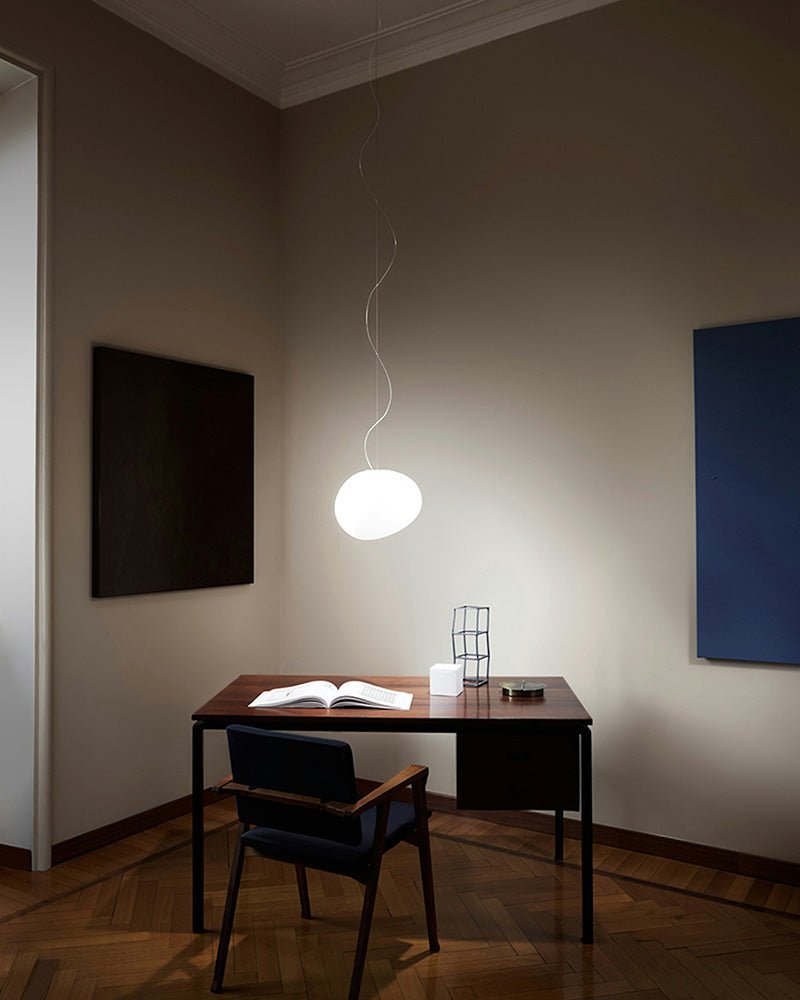 Gregg Stone Shape Glass Pendant Light - Lamp Outdoor