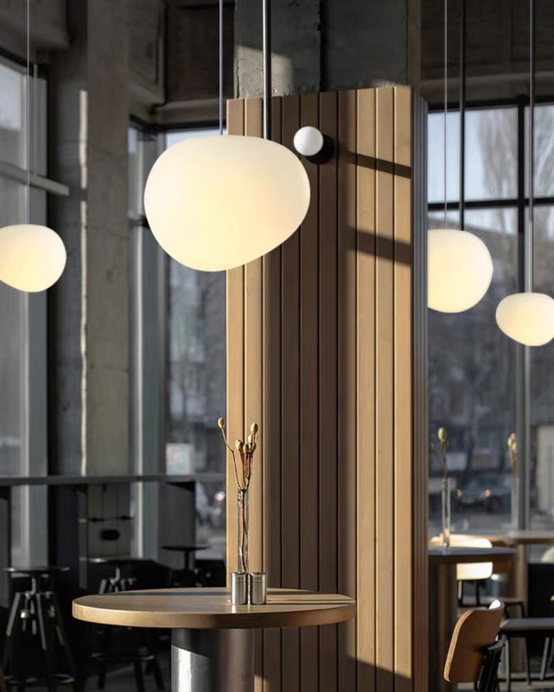 Gregg Stone Shape Glass Pendant Light - Lamp Outdoor