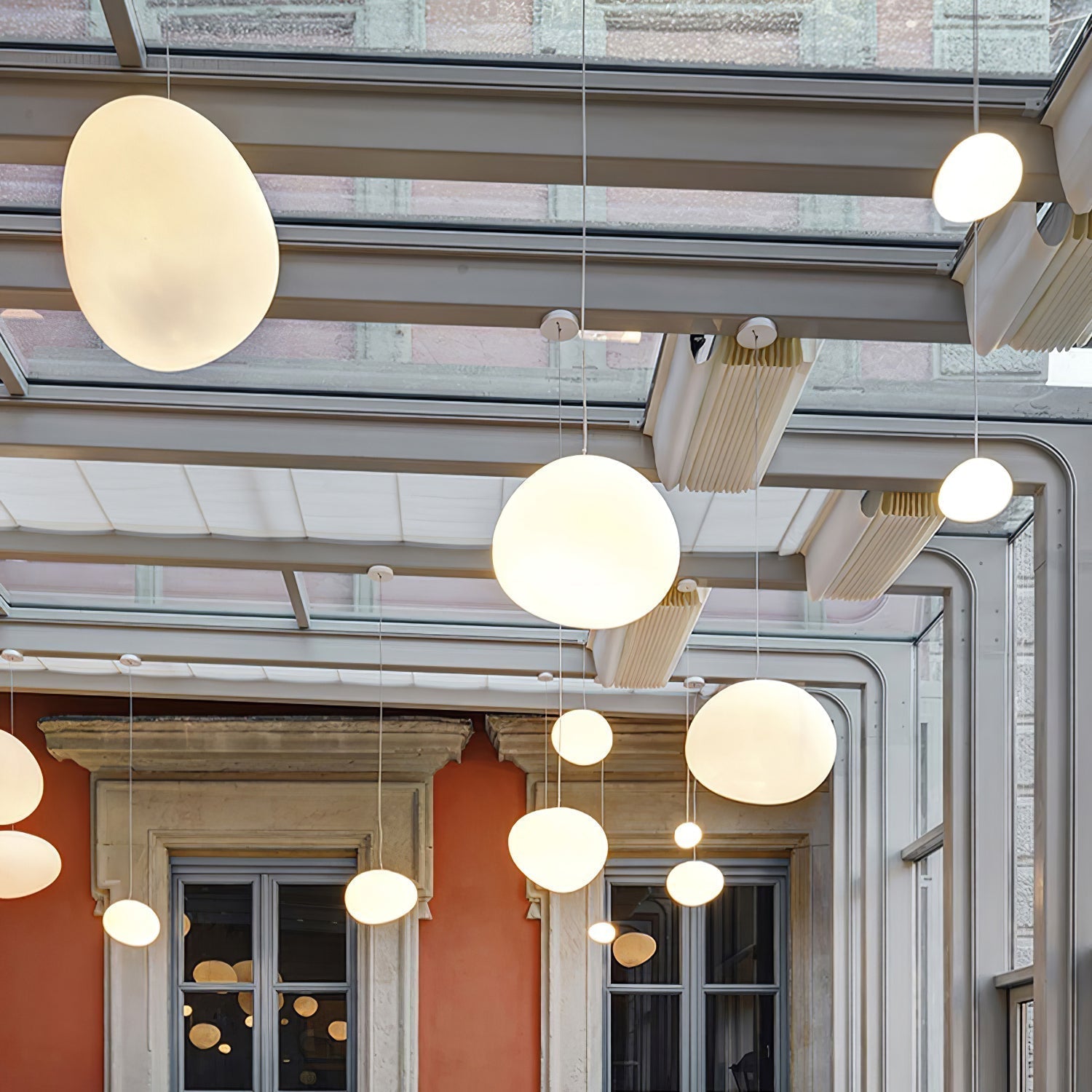 Gregg Stone Shape Glass Pendant Light - Lamp Outdoor
