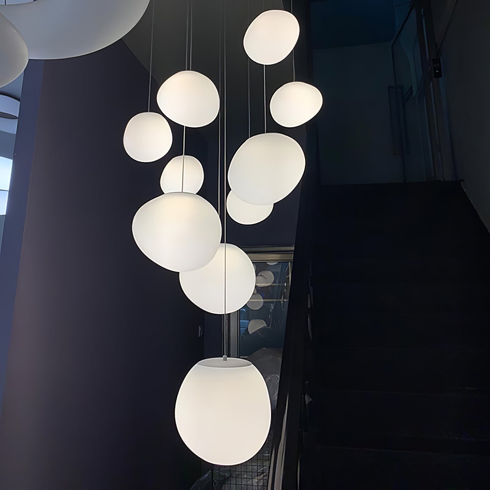 Gregg Stone Shape Glass Pendant Light - Lamp Outdoor