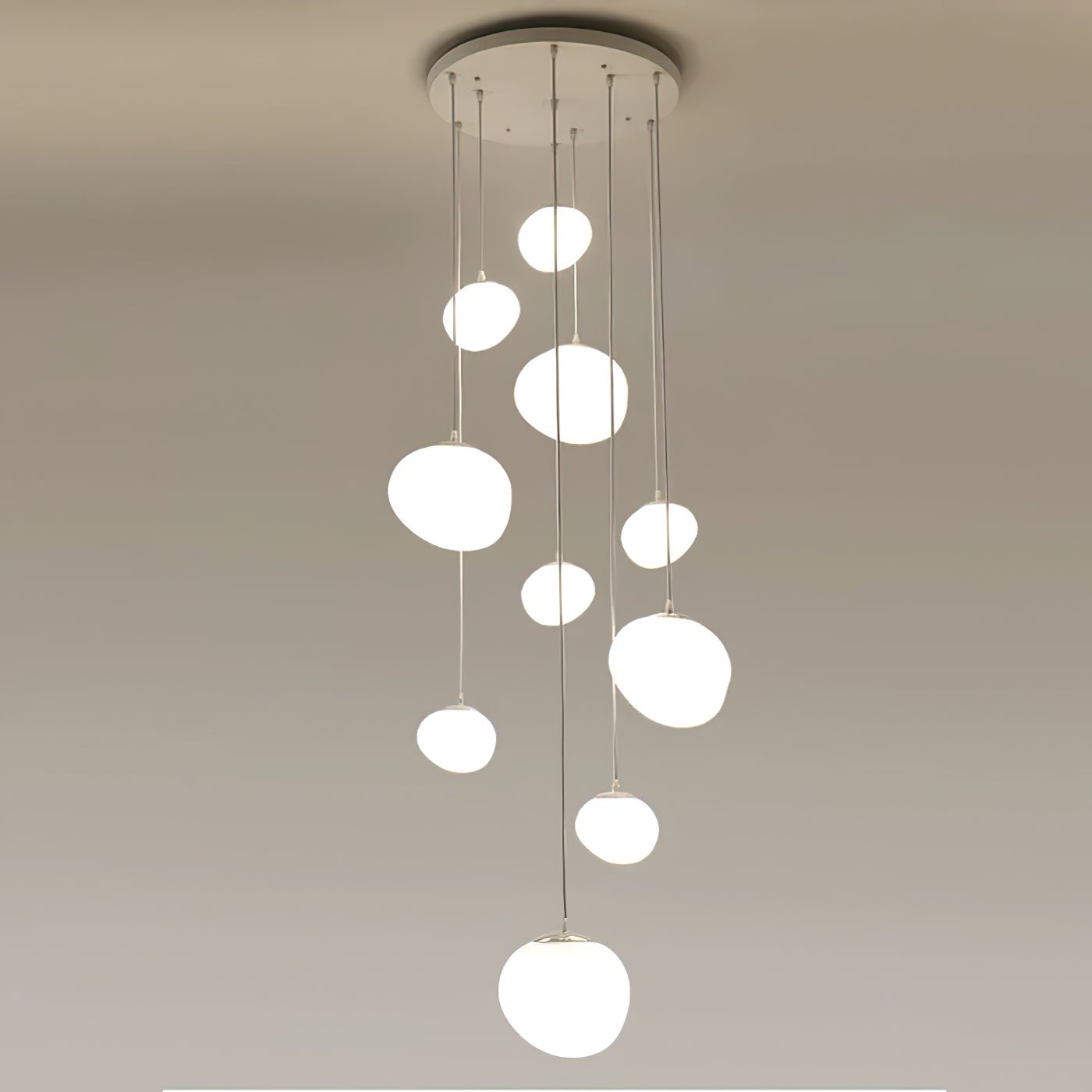 Gregg Stone Shape Glass Pendant Light - Lamp Outdoor
