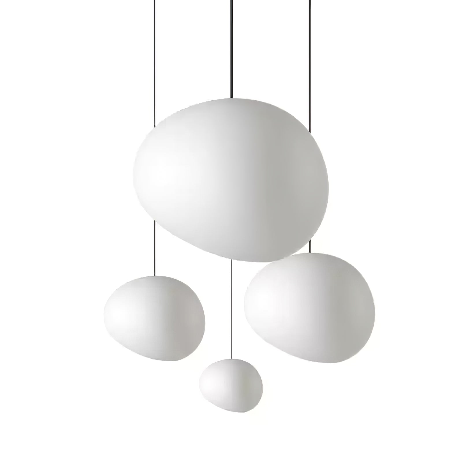 Gregg Stone Shape Glass Pendant Light - Lamp Outdoor
