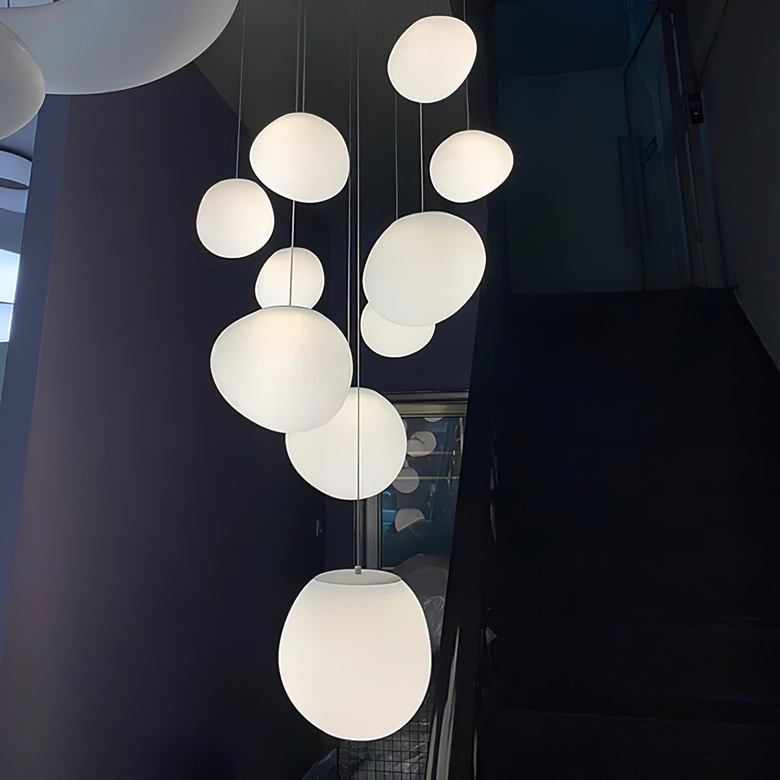 Gregg Stone Shape Glass Pendant Light - Lamp Outdoor