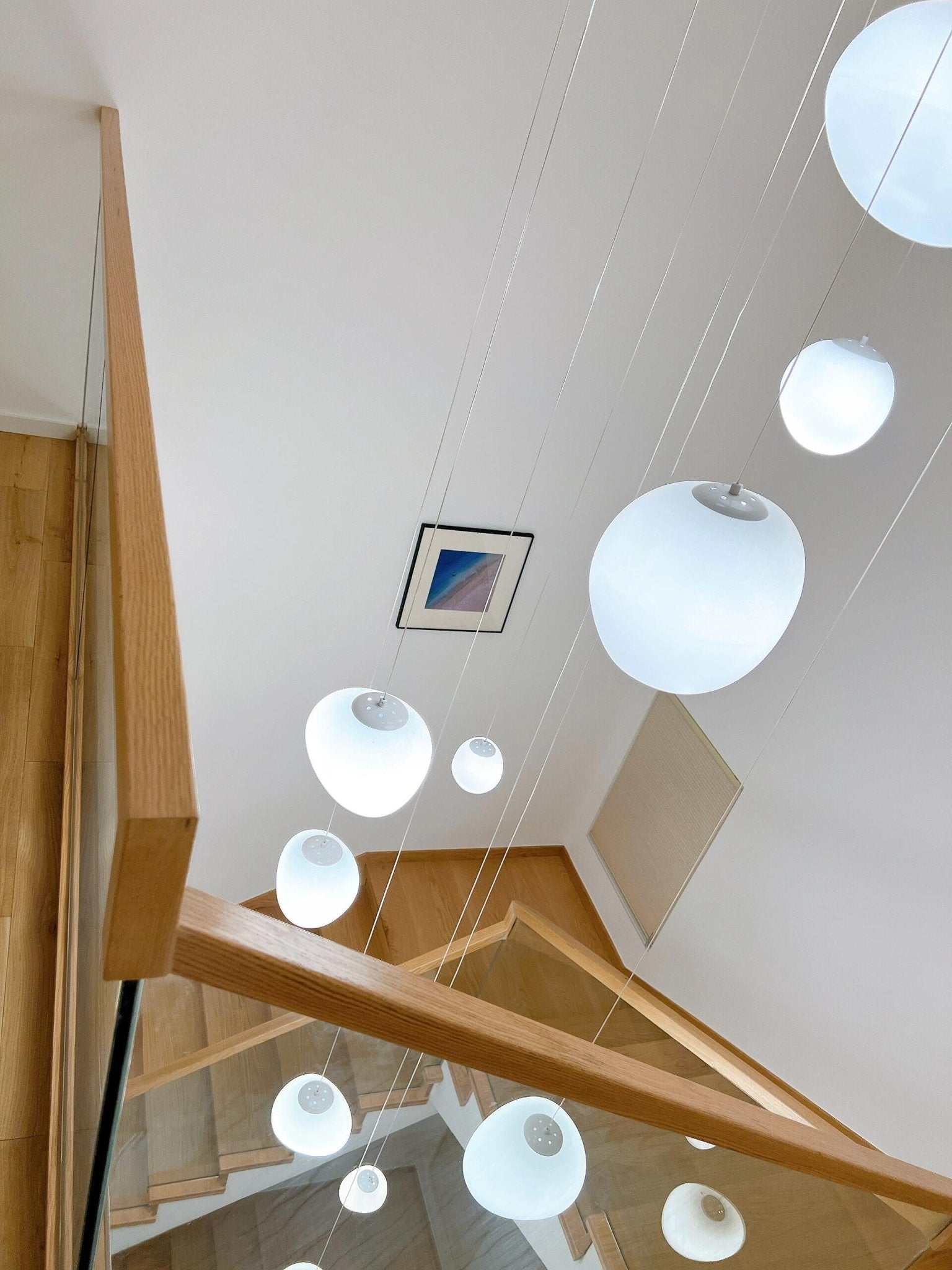 Gregg Stone Shape Glass Pendant Light - Lamp Outdoor