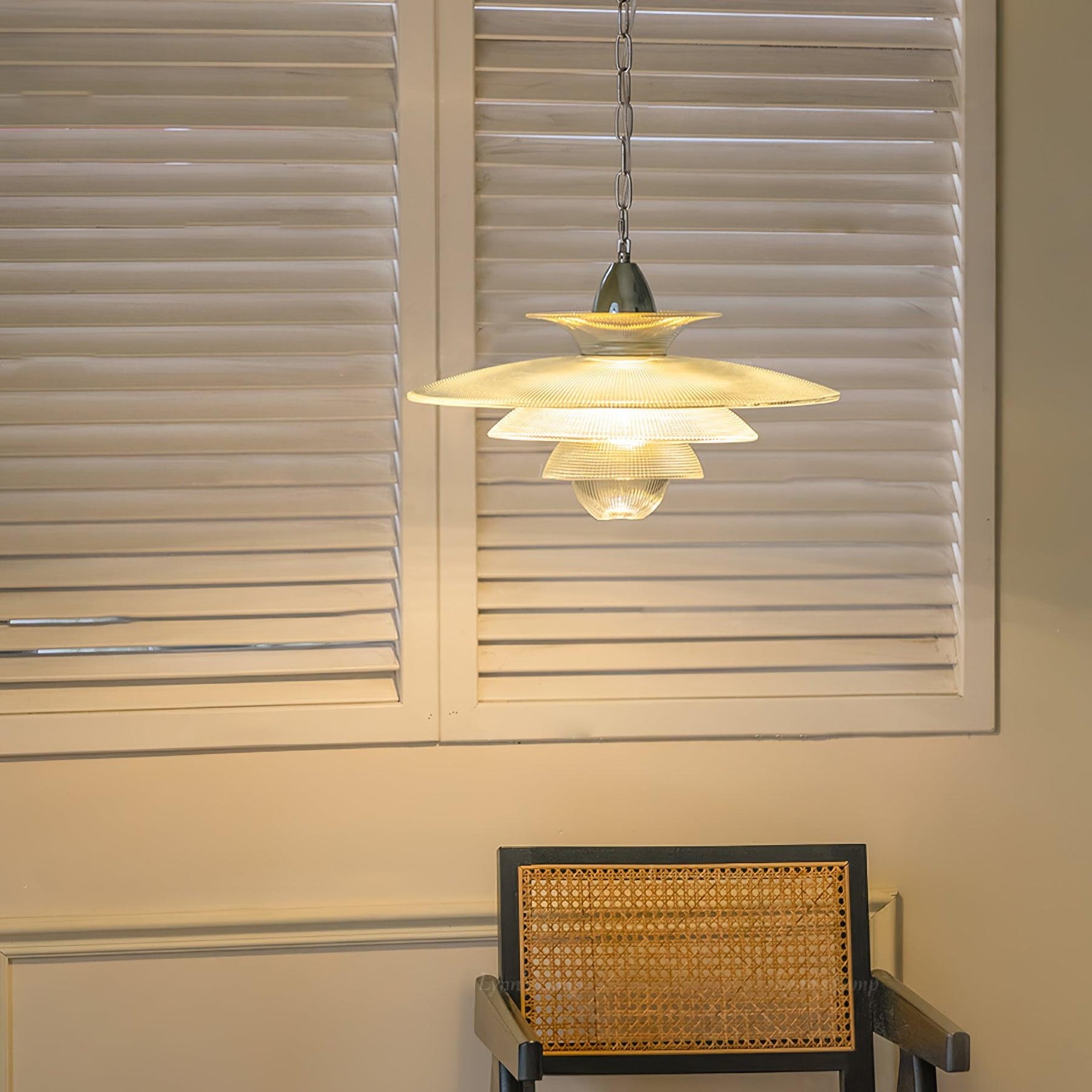 Grid Glass Pendant Light - Lamp Outdoor