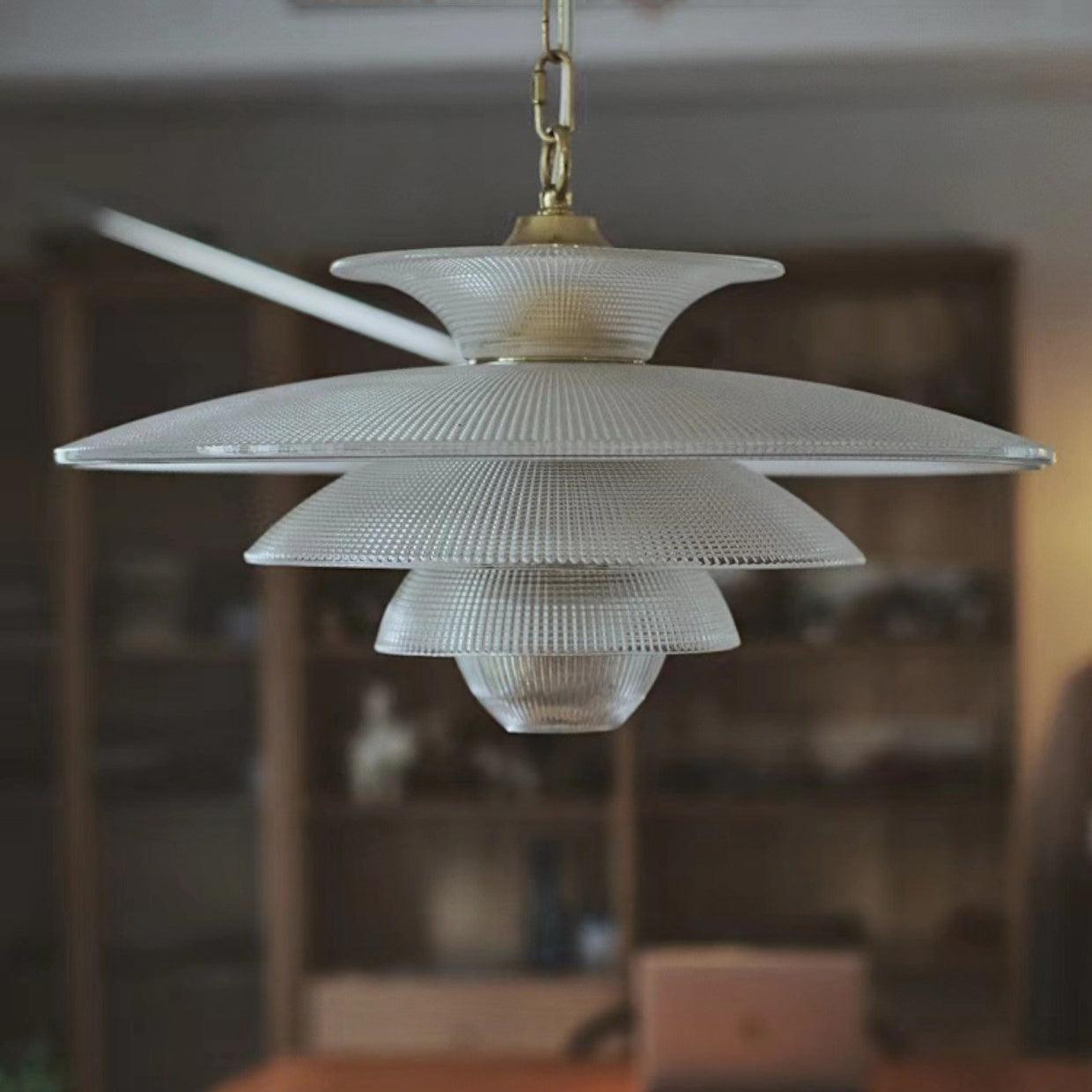 Grid Glass Pendant Light - Lamp Outdoor